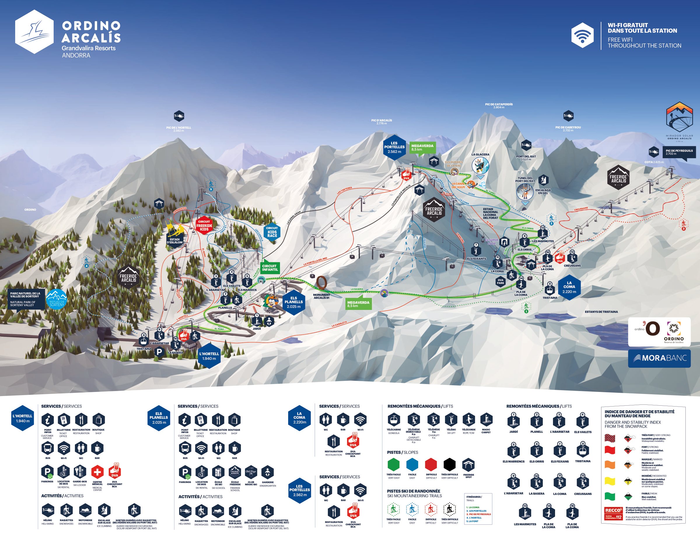 Ordino-Arcalís piste map