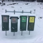 Fresh snow was accumulating on the bins of the slopes of Pal