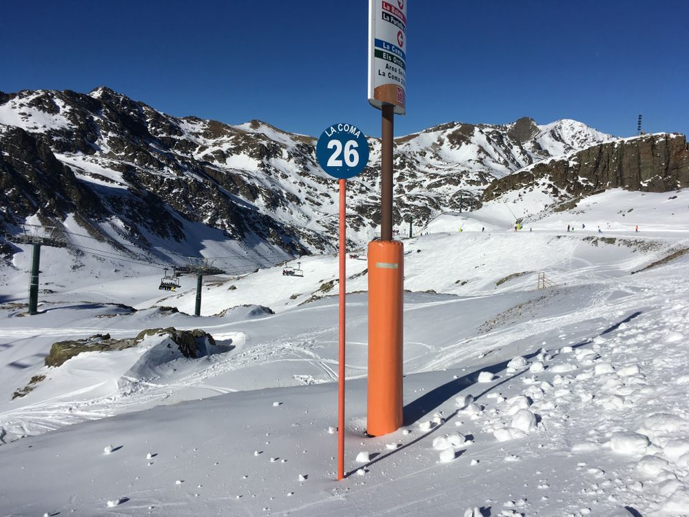 The blue slope La Coma is our piste of the week