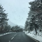 It was snowing but the road to Arcalís was totaly clean