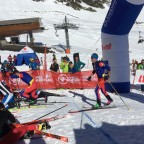 The Andorran skier arriving to the finish line