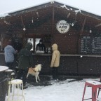 Creps & Go was open so we had a beer under the snow
