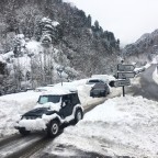 The towns, roads and slopes are covered in snow