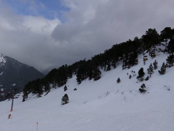The red slope La Tossa in Arinsal