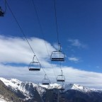 Blue skies and the Port Negre chairlift