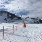 Clouds descending over the Bony red run
