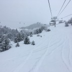Tracks under the chairlift