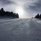 The steeper slopes were practically empty, they even had groomed lines