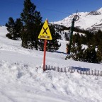 Always respect the signs in the mountains of Vallnord