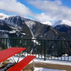 The view from Obelix terrace bar on the slopes of Arinsal