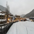 The village of Arinsal is full of snow