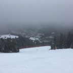 The clouds were looming over the slopes all day long