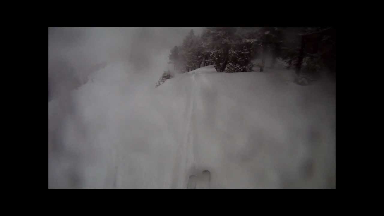 A very snowy day skiing in Pal and Arinsal, Vallnord ski area in Andorra 19th January 2013