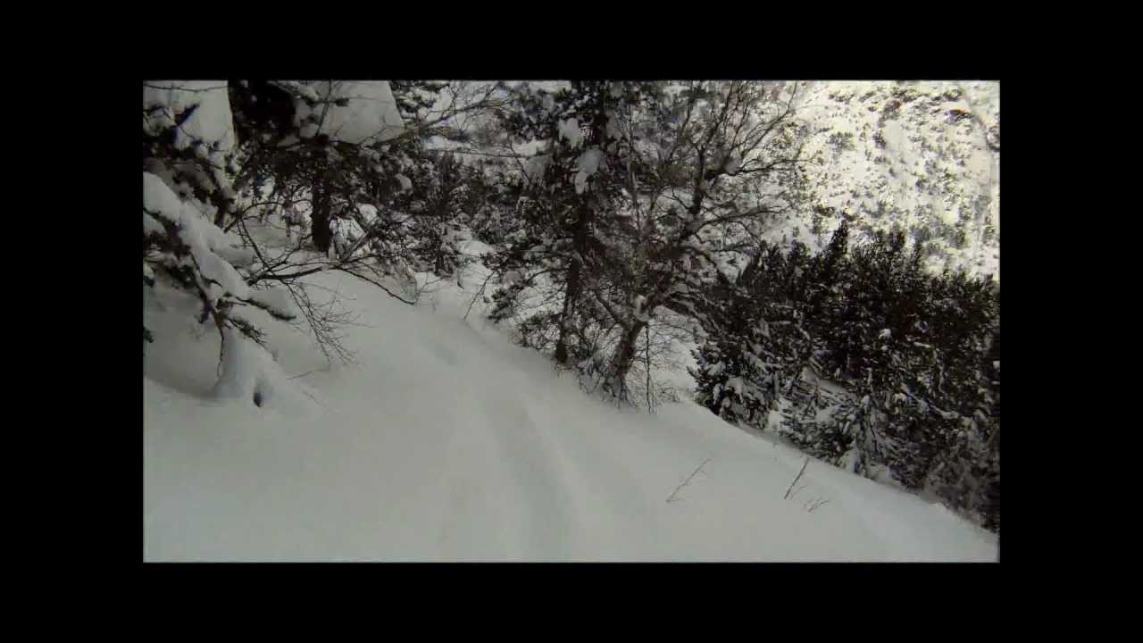 Off Piste powder day in Arcalis, Vallnord in Andorra. 22nd January 2013