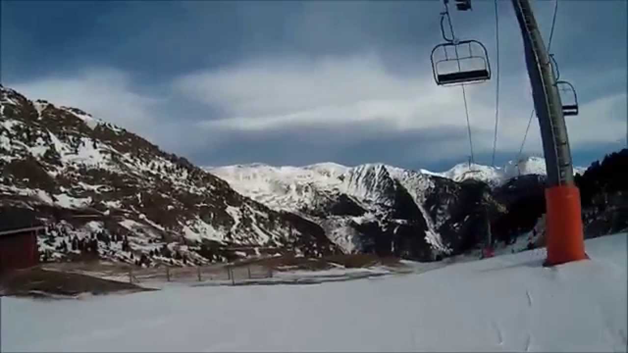 Skiing in Arinsal, Andorra, 13th December 2014